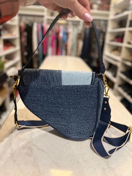 Fashion Canvas  Denim Trendy Saddle Shoulder crossbody Bag  New - Picture 10 of 11